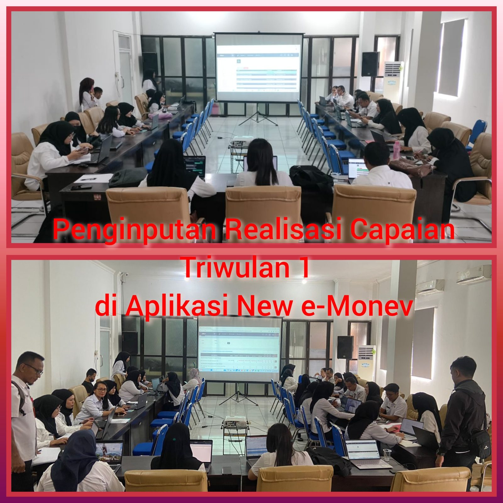 Bappelitbangda Melaksanakan Kegiatan Penginputan Realisasi Capaian Triwulan I di Aplikasi New e-Monev