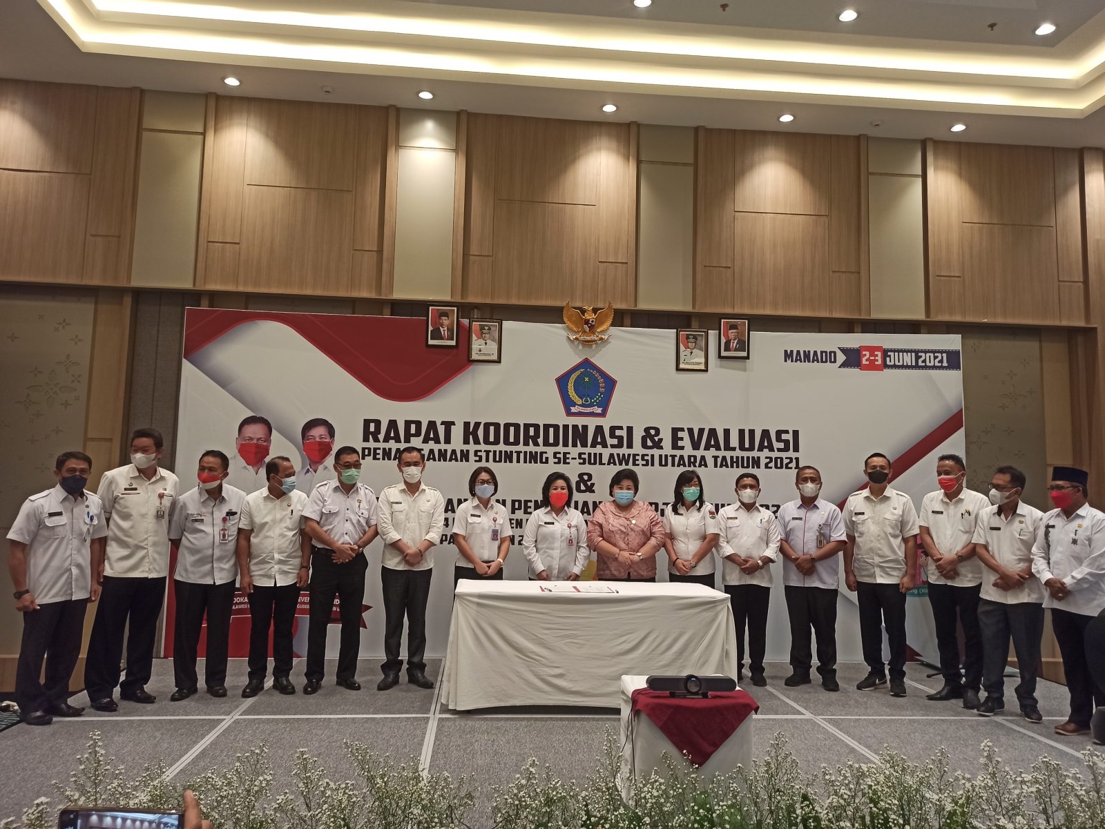 Walikota Kotamobagu Hadiri  Rakorev Penanganan Stunting Tingkat Provinsi 