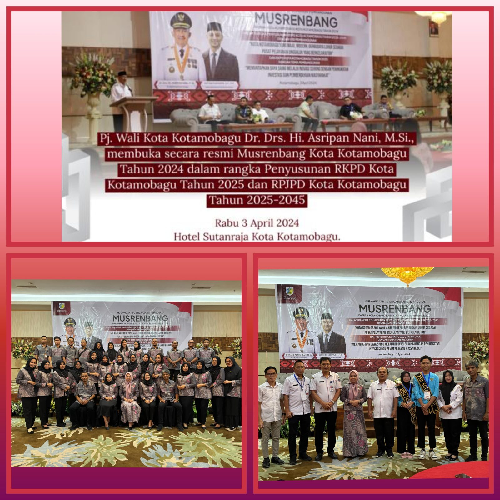 Bappelitbangda Melaksanakan Kegiatan Musrenbang Penyusunan RPJPD Kota Kotamobagu Tahun 2025-2045 dan RKPD Kota Kotamobagu Tahun 2025