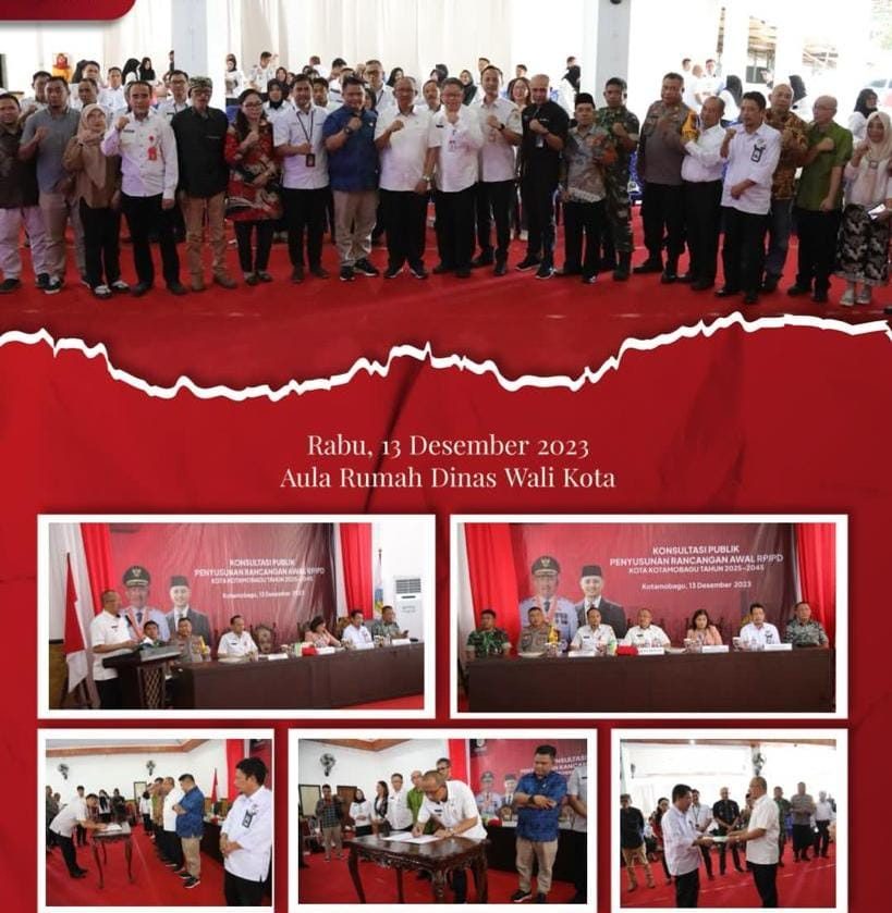 Bappelitbangda melaksanakan Kegiatan Rapat Konsultasi Publik Penyusunan Rancangan Awal RPJPD Kota Kotamobagu Tahun 2025-2045.