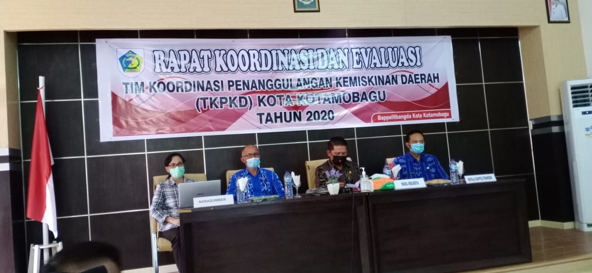 Pemerintah Kota Kotamobagu Gelar Rakorev Tim Koordinasi Penanggulangan Kemiskinan Daerah 